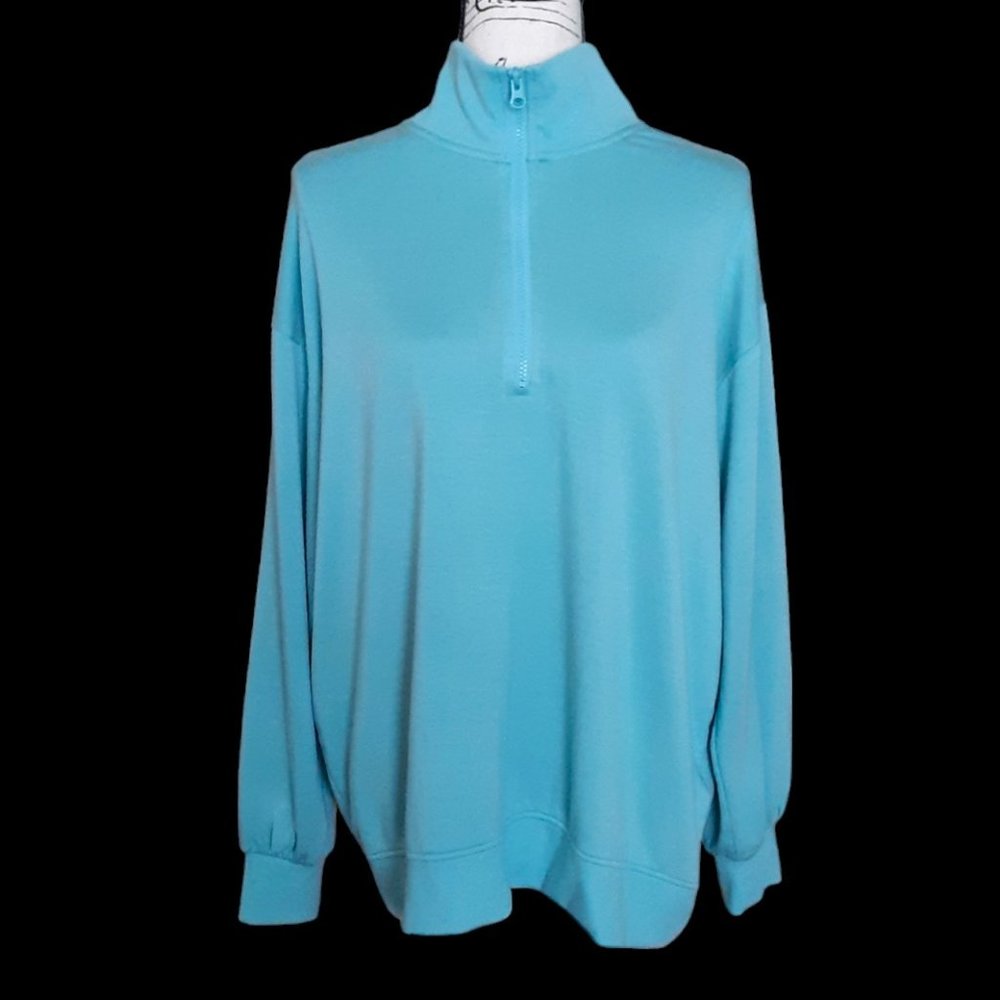 Anthropologie Three Dots Turtleneck Fleece lined Long Sleeve Sweatshirt XL